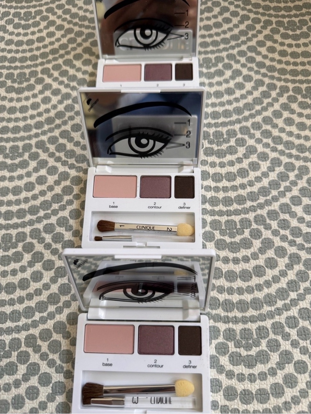 Clinique Pink Neutral color surge Trio Eye Shadow Palette | Set of Three